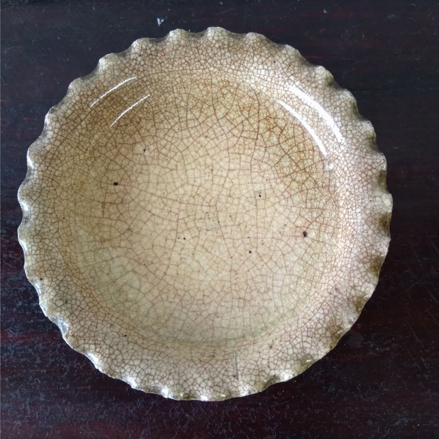 江戸中期 御深井焼 灰釉 輪花 ひだ皿 3枚組 12.6cm 0182 - メルカリ