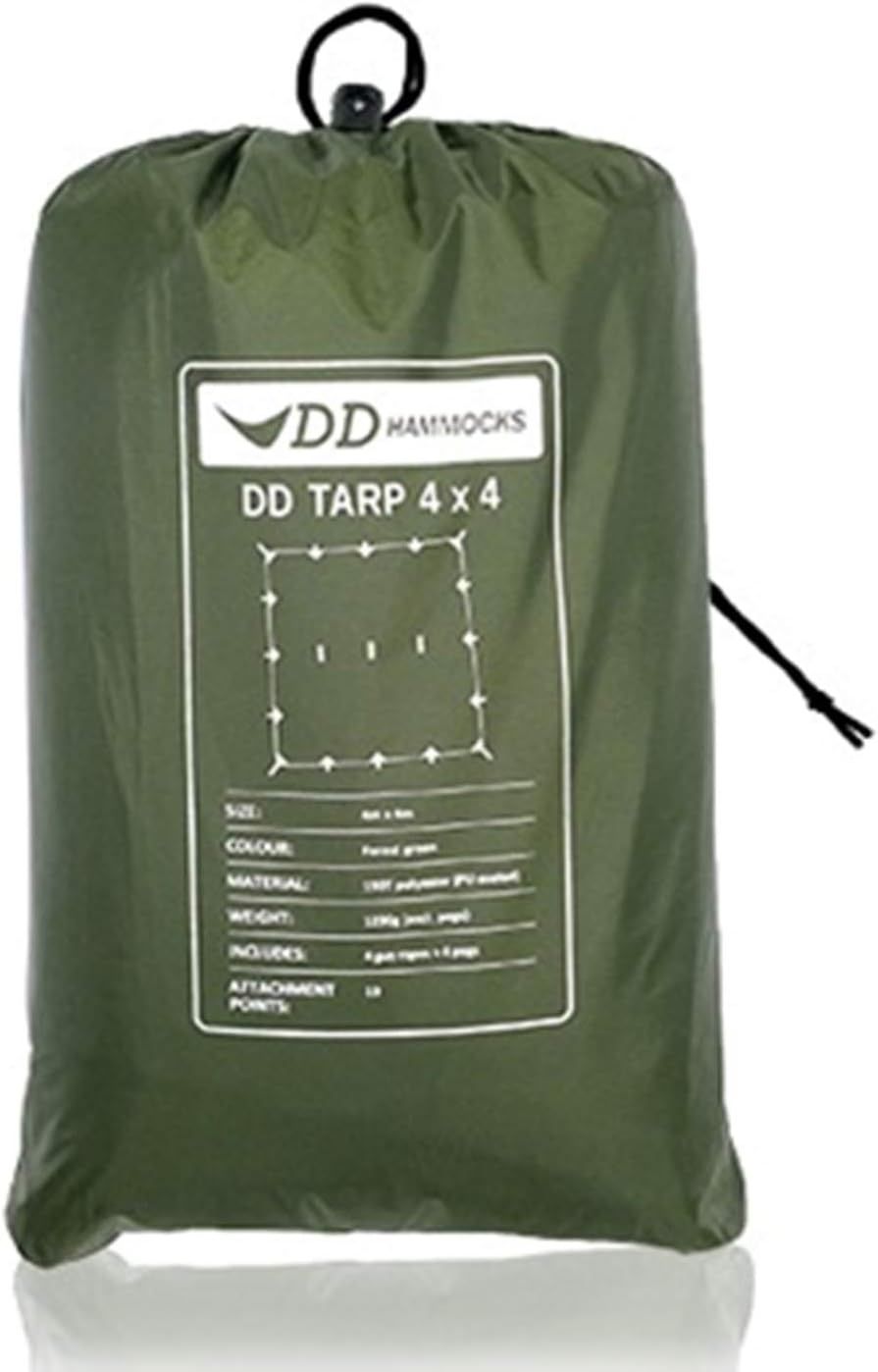 版 DDタープ DD Tarp 4x4 - Forest green Limited Edition フォレストグリーン リミッテドエディション 4mx4mの使いやすい正方形の防水タープ 耐水性 3000mm