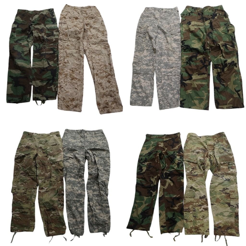 古着卸 まとめ売り 米軍実物 フィールドパンツ カモ柄 ミリタリー 8枚セット (メンズ M ) ウッドランド マルチカム 中古 古着 MY1297