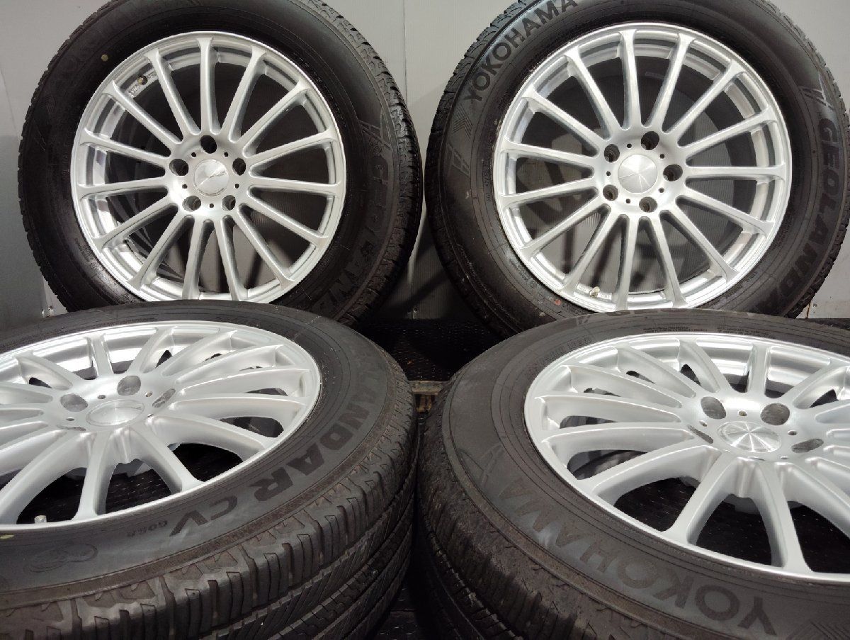 【YK GEOLANDAR G058 225/65R18】夏タイヤ【アバングレード AVG/T063 18インチ 7.5J5HPCD114.3+38】バリ溝 ムラーノ等　(MTH893)クレジットカード QRコード決済可能 新作登場，お買い得 【YK GEOLANDAR G058 225/65R18】夏タイヤ【アバン