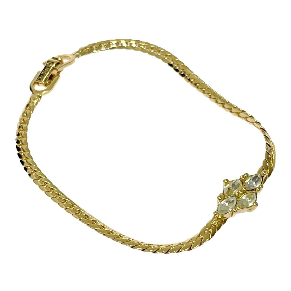 Christian Dior GP ラインストーン クロス ブレスレット 中古】Christian Dior クリスチャンディオール GP ライン