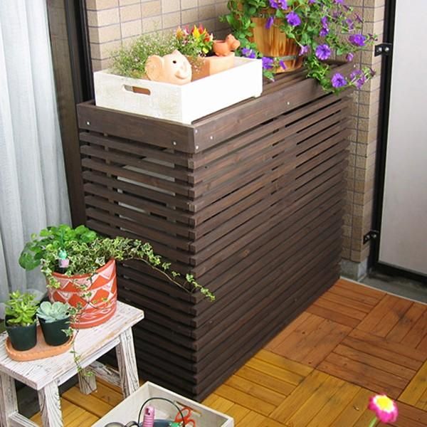 室外機 カバー 柵 枠 ボーダー 室外機カバー 省エネ効果 節約 節電 ボックス エアコン室外機カバー sms-mac-935 bs