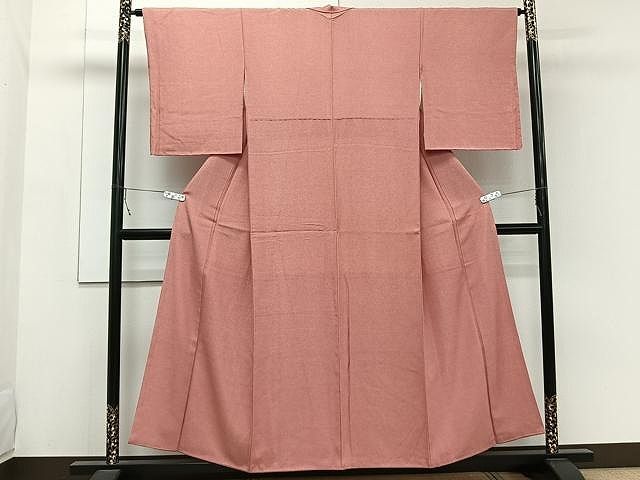 Z-551 江戸小紋 作家物 正絹 極鮫小紋 柄八掛 広衿 袷 着物 正絹 鈍色の江戸小紋極鮫 袷 紋入 作家物 | きじばとや