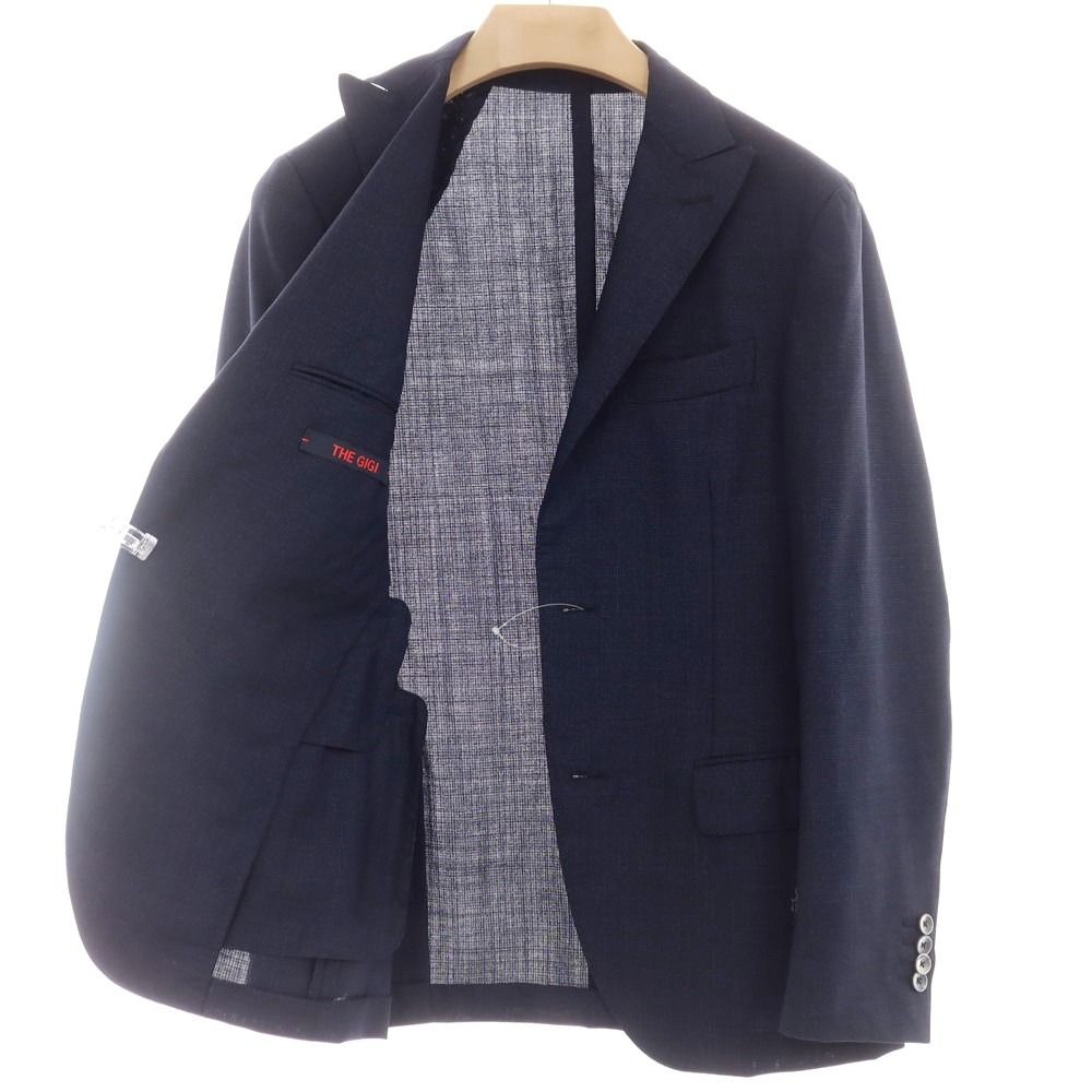 中古】ザ ジジ THE GIGI ウール 2つボタンスーツ ネイビー【サイズ46  