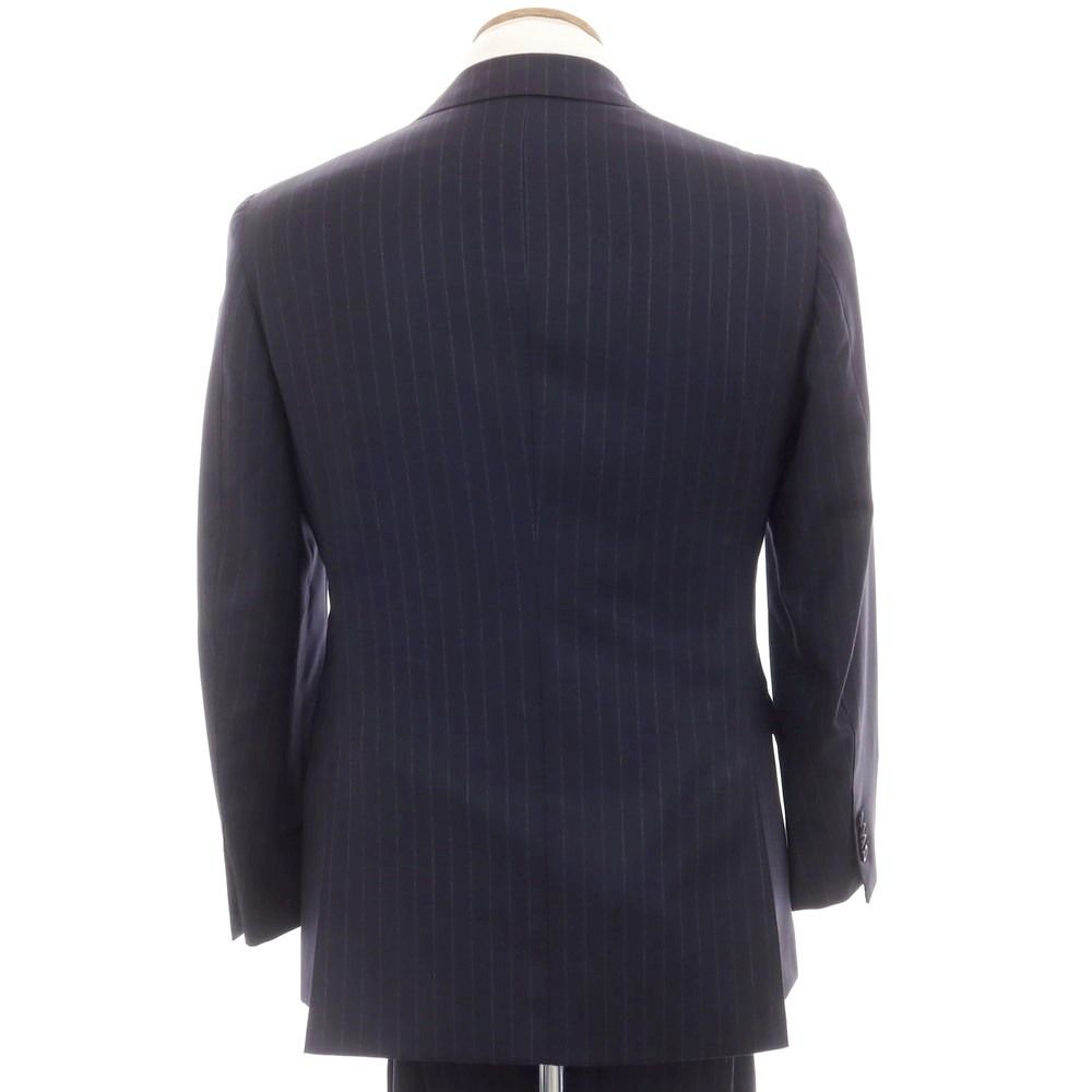 中古】ビームスエフ BEAMS F ツイルウール ストライプ 3つボタンスーツ