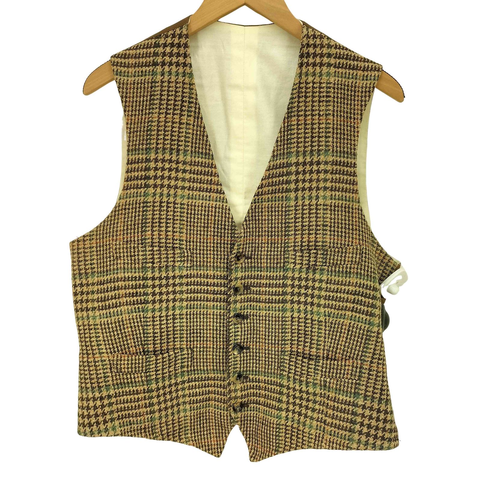 ポロラルフローレン POLO RALPH LAUREN 25SS Glen Plaid Linen Blend Vest グレン チェック リネンブレンド プラッド ベスト メンズ 40S