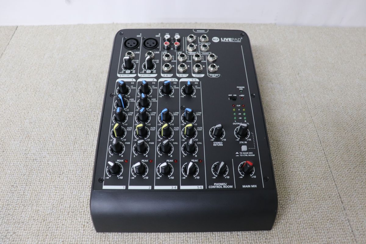 RCF ア－ルシ－エフ Live Pad6 6channel Mixing Console 6チャンネル ミキシングコンソ－ル |1300