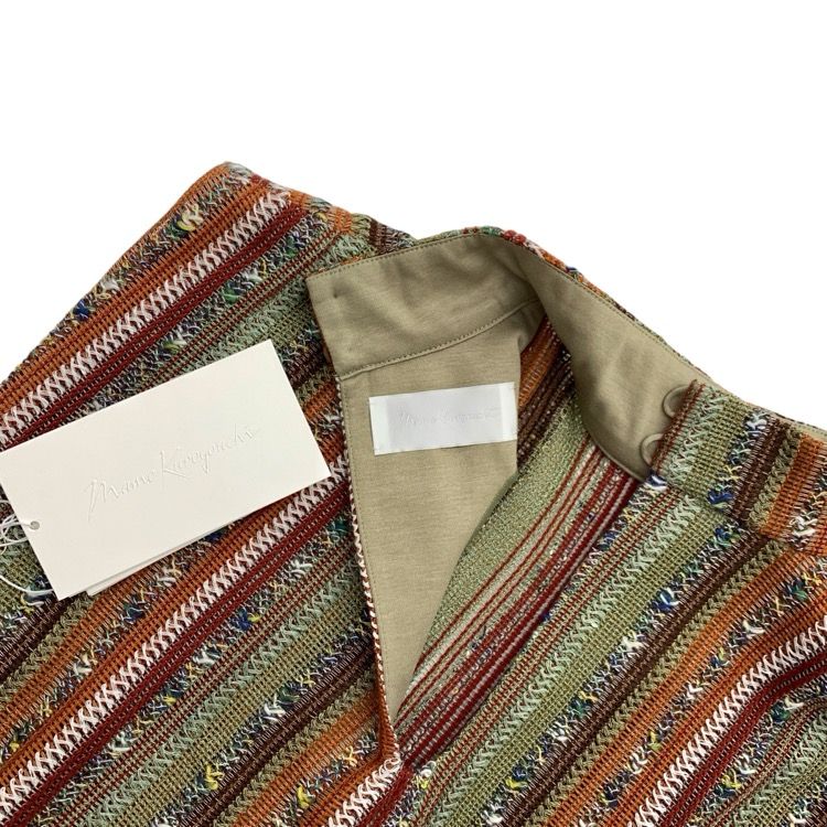 未使用品 Mame Kurogouchi マメクロゴウチ Raschel Stripe Jersey High Neck Top ラッセルストライプニットトップ ベスト 2 MM23SS-JS050 未使用品 Mame Kurogouchi マメクロゴウチ Raschel Stripe