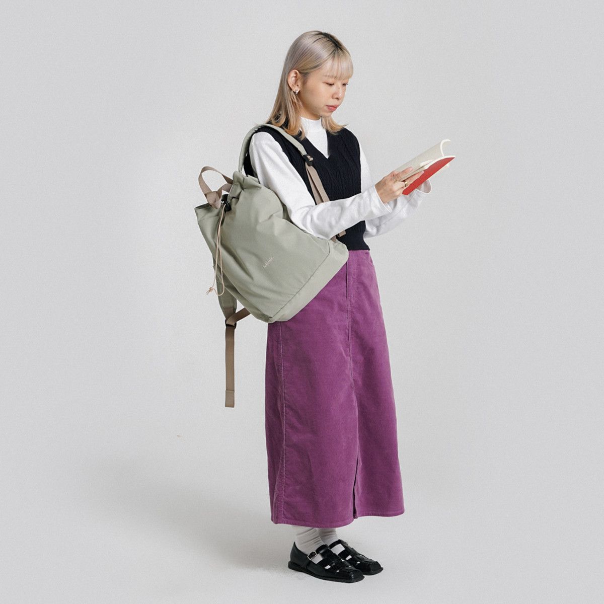 ハロルル hellolulu ナイロン巾着2WAYバッグ ELIO 鞄 リュック トート