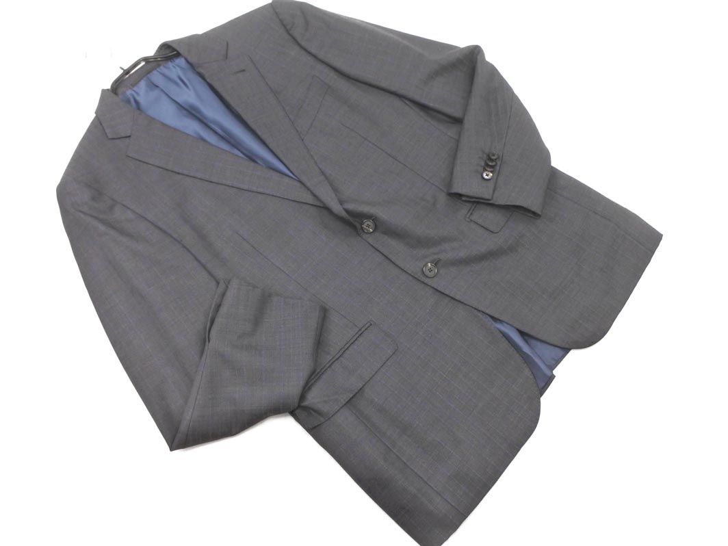 Ermenegildo Zegna エルメネジルド ゼニア ウール ストライプ セットアップ ジャケット パンツ スーツ size50R グレー メンズ