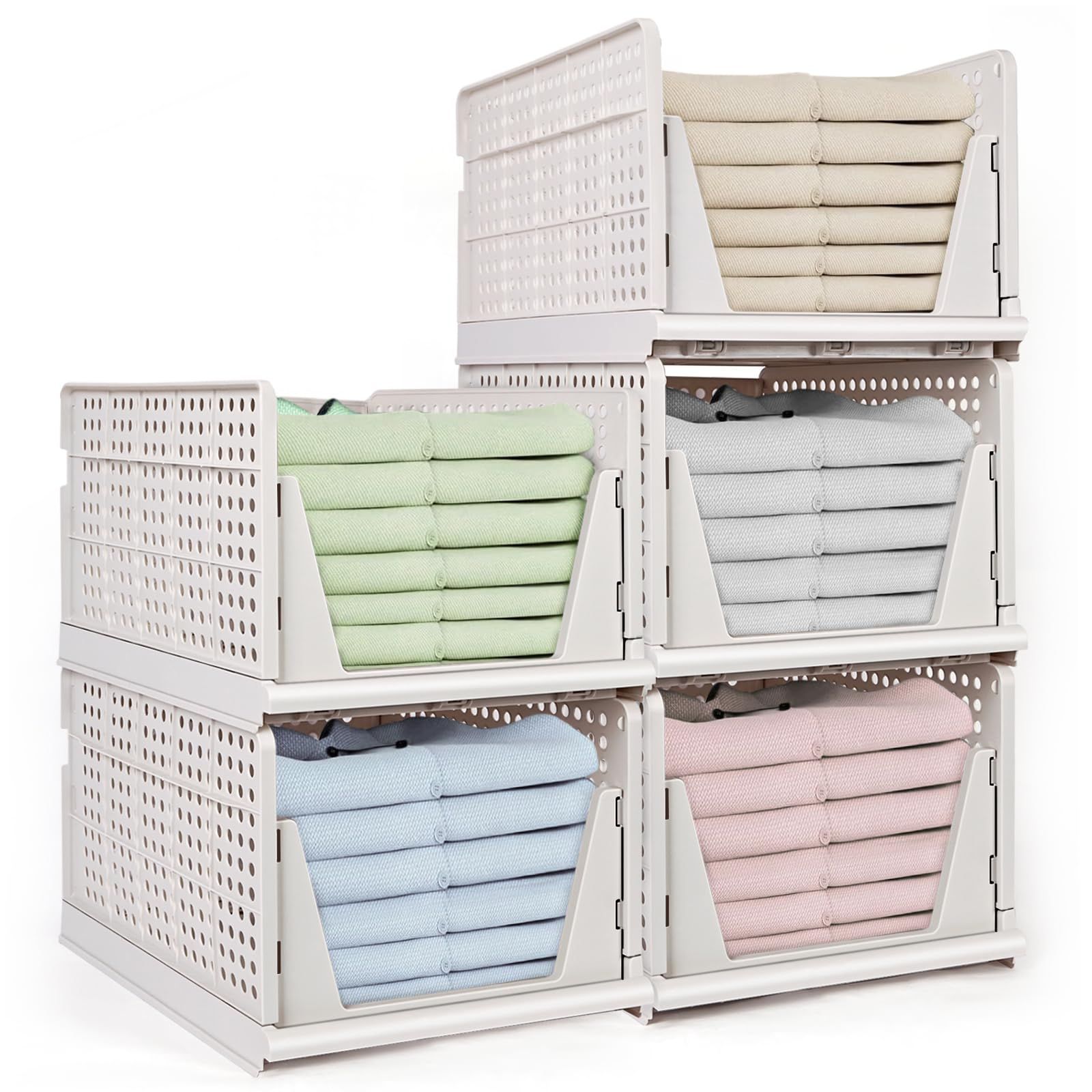 新品・即日発送】(XLサイズ5個) tシャツ/洋服/衣類収納ボックス タンス  