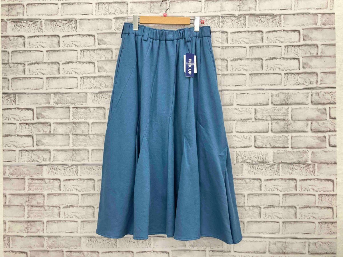 【未使用・タグ付】Cotton House Aya コットン ハウス アヤ PICK UP ピックアップ タックプリーツスカート ウール・コットン M ブルー
