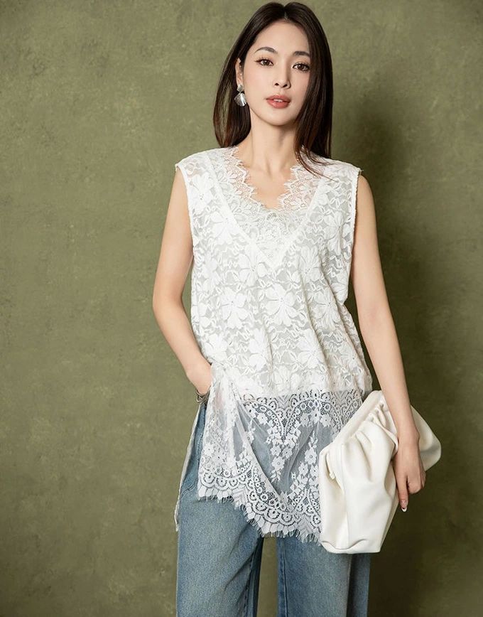 ジュンヤ ギャルソン 94SS 花柄 レース ノースリーブ タンクトップ ジュンヤ ギャルソン 94SS 花柄 レース ノースリーブ タンクトップ