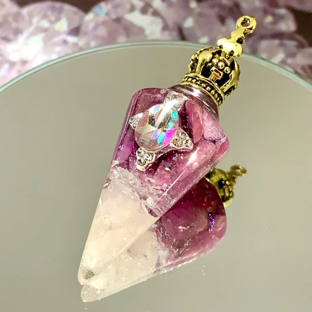 真実の石〜愛の石❁円錐オルゴナイトペンデュラム】 あつ