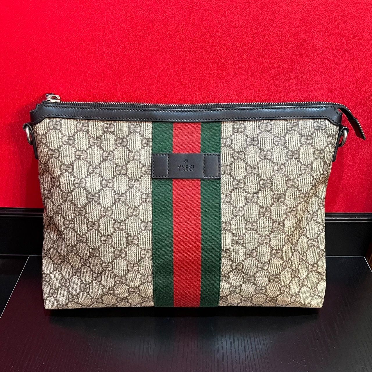 GUCCI GGキャンバスクラッチバッグ 美品☆GUCCI グッチ GGキャンバス クラッチバッグ メンズ レディース