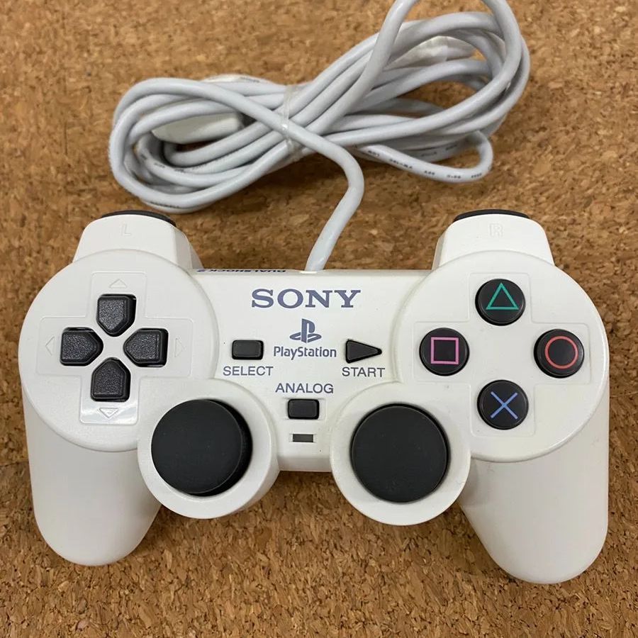 動作確認済】PS2 コントローラー ホワイト DUALSHOCK２ デュアル