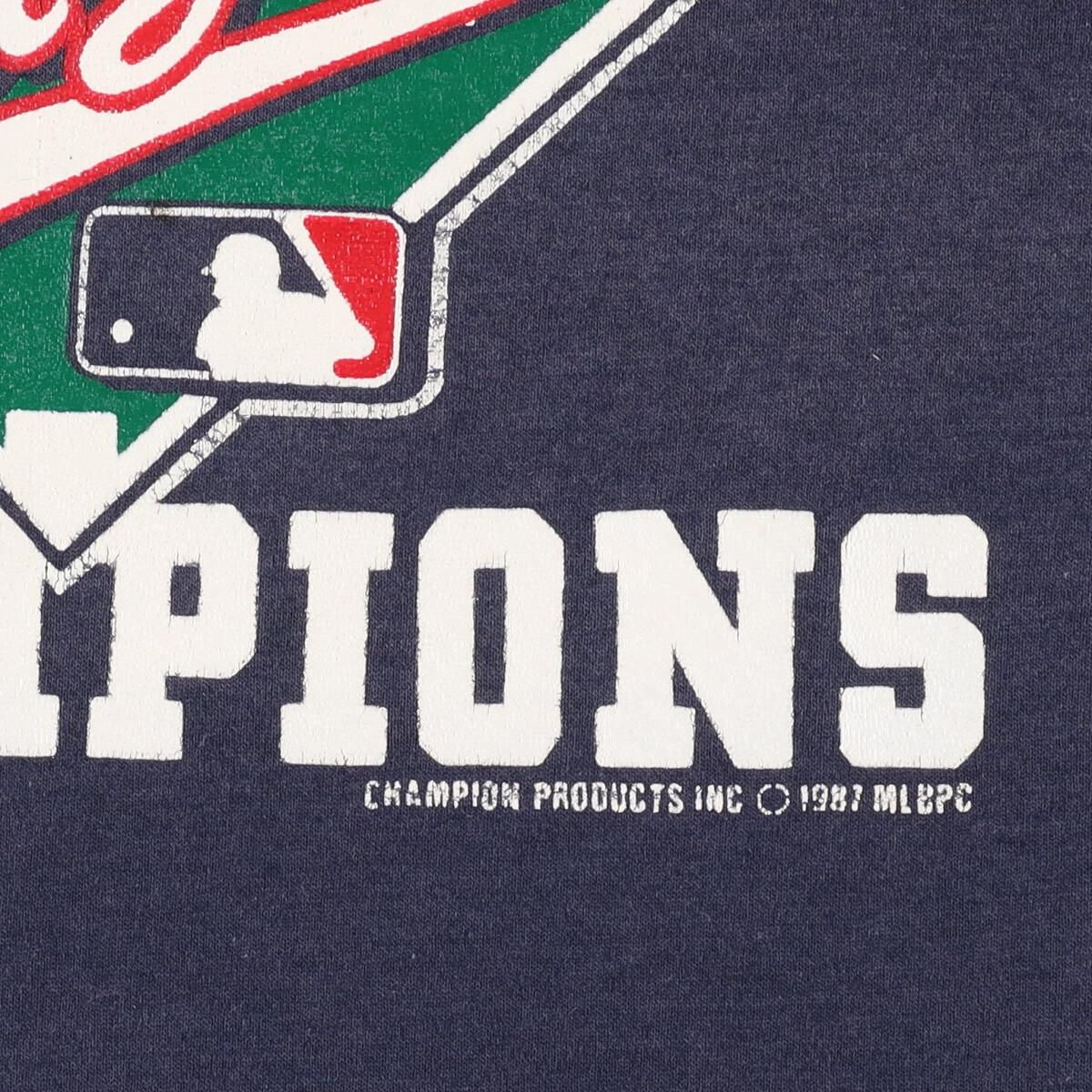 古着 80年代 チャンピオン Champion トリコタグ NFL MINNESOTA TWINS ミネソタツインズ スポーツプリントTシャツ  USA製 メンズS/eaa261560