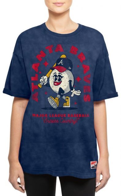 売れ筋商品|||ニューエラ カットソー トップス レディース Women's Navy Atlanta Braves Throwback Lace Up T-Shirt Navy Atlanta Braves New Era Women's Throwback Lace Up T-Shirt - Navy