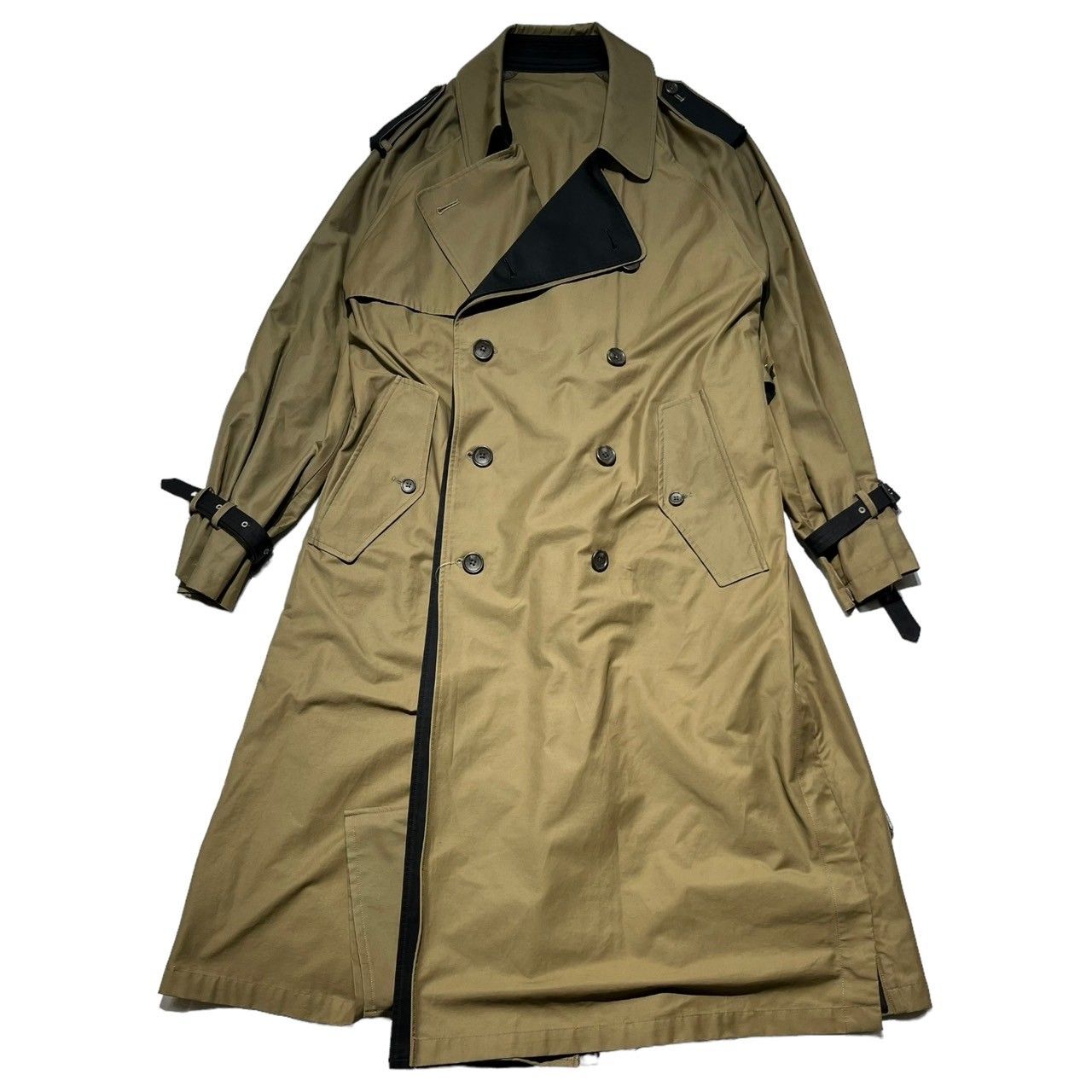 stein(シュタイン) OVERSIZED CONTRAST TRENCH COAT オーバーサイズド コントラスト トレンチコート ST.485  S ダークベージュ - メルカリ