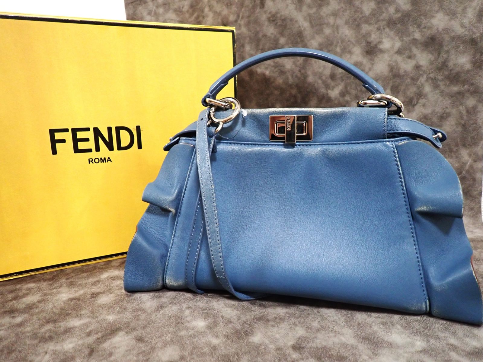 FENDI フェンディ ピーカブー ハンドバッグ ミニ 8BN244 セレリア ミニ 
