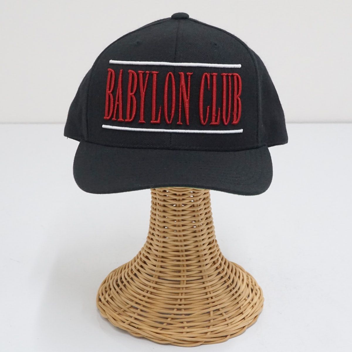 BABYLON CLUB バビロンクラブ キャップ USED美品 ロゴ刺繍 ブラック グリーン 帽子 おしゃれ 中古 X6247