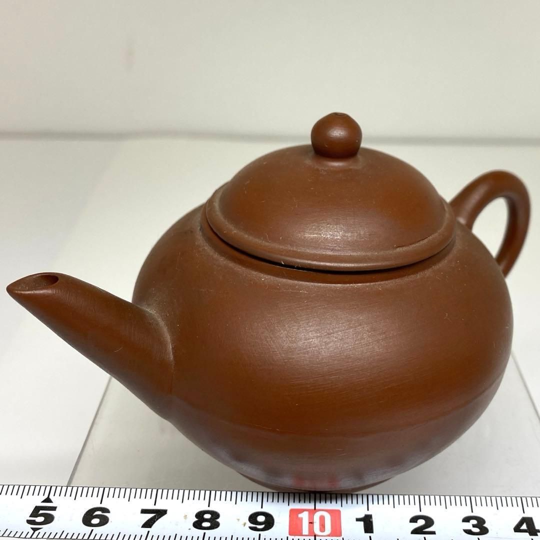 中国古玩 朱泥 急須 幅12.5㎝ タカチ 東な6-1112④