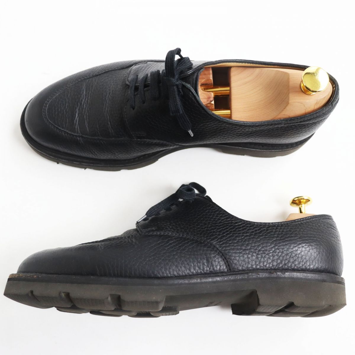 【ドンドン見直し】良品●JOHN LOBB ジョンロブ SENTRY 0015ラスト Uチップ レザーシューズ ブラック 7 1/2E イングランド製  メンズ