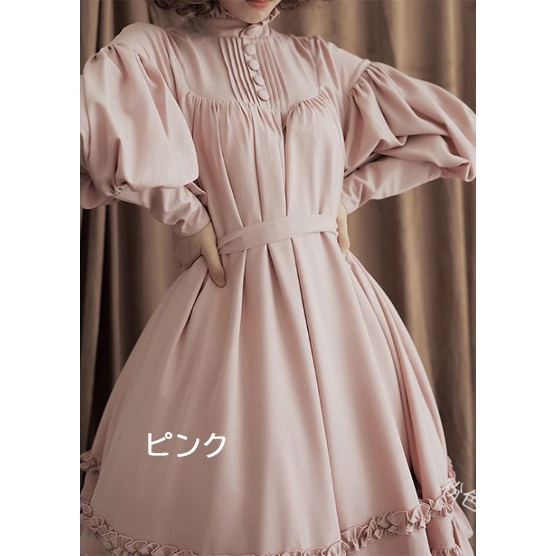 仮装 コスプレ ロリータ ロリータ服 メイド服 ドレス lolita レディース 可愛い 美少女 ワンピース 長袖 ロング 日常 送料無料