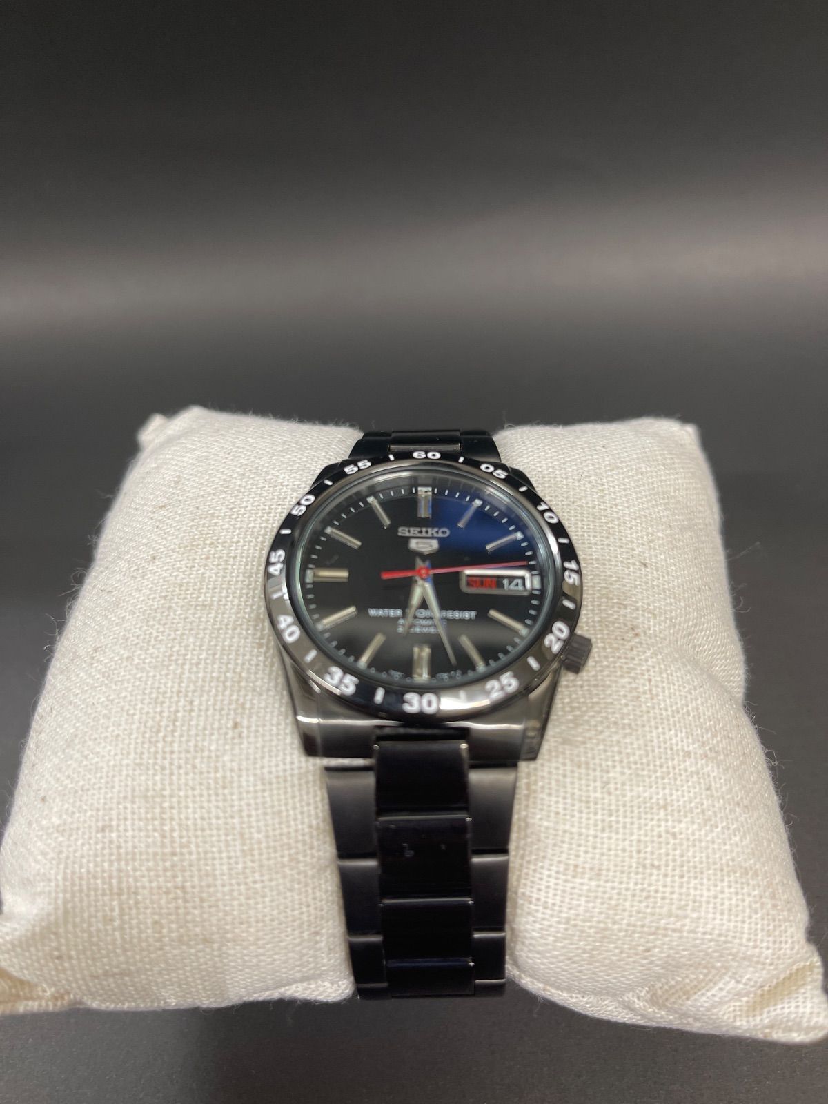 SEIKO 5 7S26-02T0デイデイト自動巻き 黒い稲妻