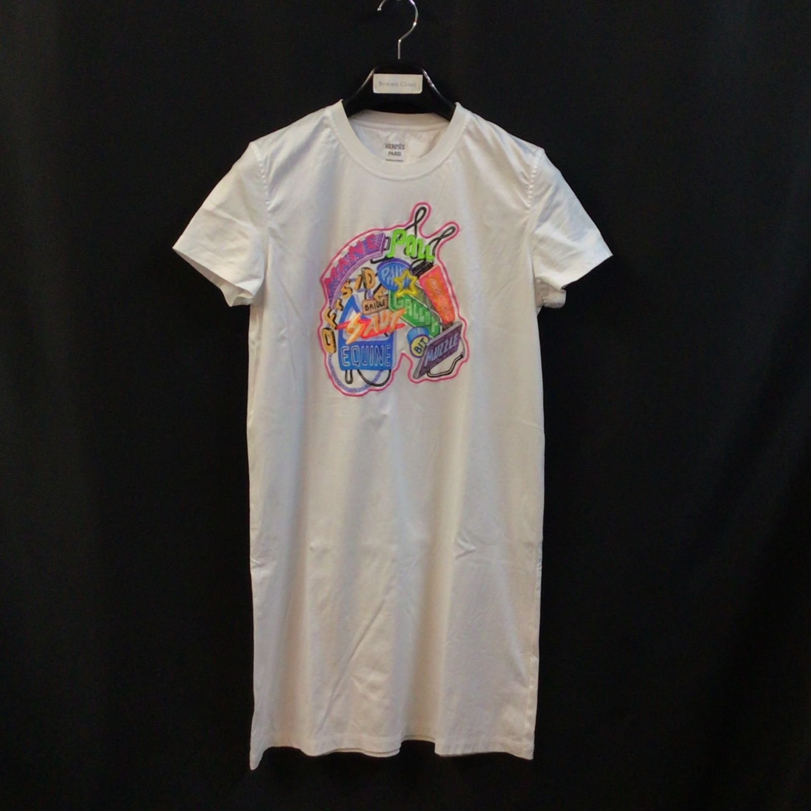 Hermes エルメス Chevaloscope シュヴァロスコープ クルーネック カットソー 半袖 Tシャツ ワンピース トップス