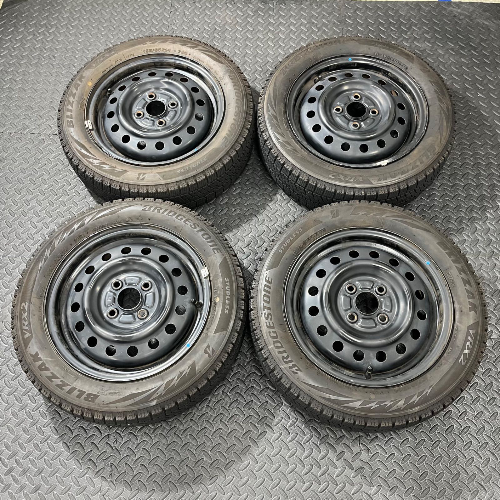 21年製 155 65R14 ブリヂストン ブリザックVRX2 ダイハツ タント ムーヴ コンテ ミラ スタッドレスタイヤ 1036Y