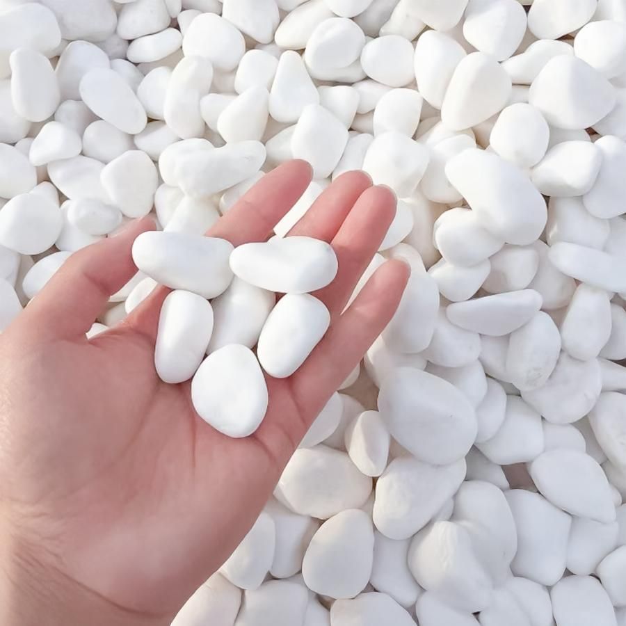 【新品】玉砂利 白 100kg 砂利 庭 砂利石 敷石 玉石 白 外構 防犯 ヤマダモール | 玉砂利 白 砂利 庭 砂利石 砂利敷き 庭石 敷石