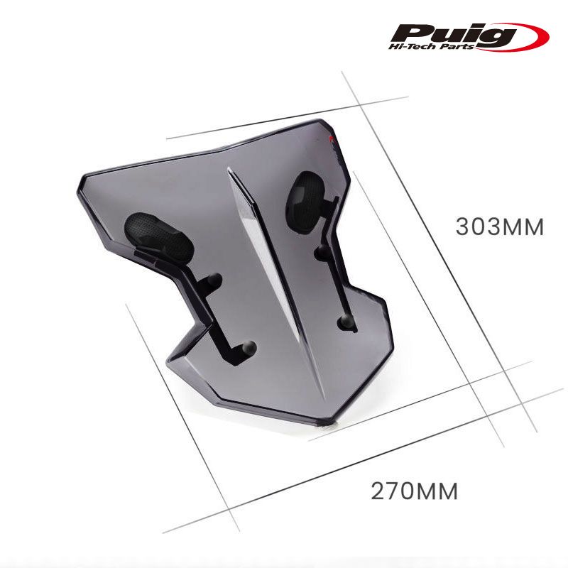 Puig 20337F WIND SCREEN FLANKER【DARK SMOKE】MT-07 (17-20) MT-09