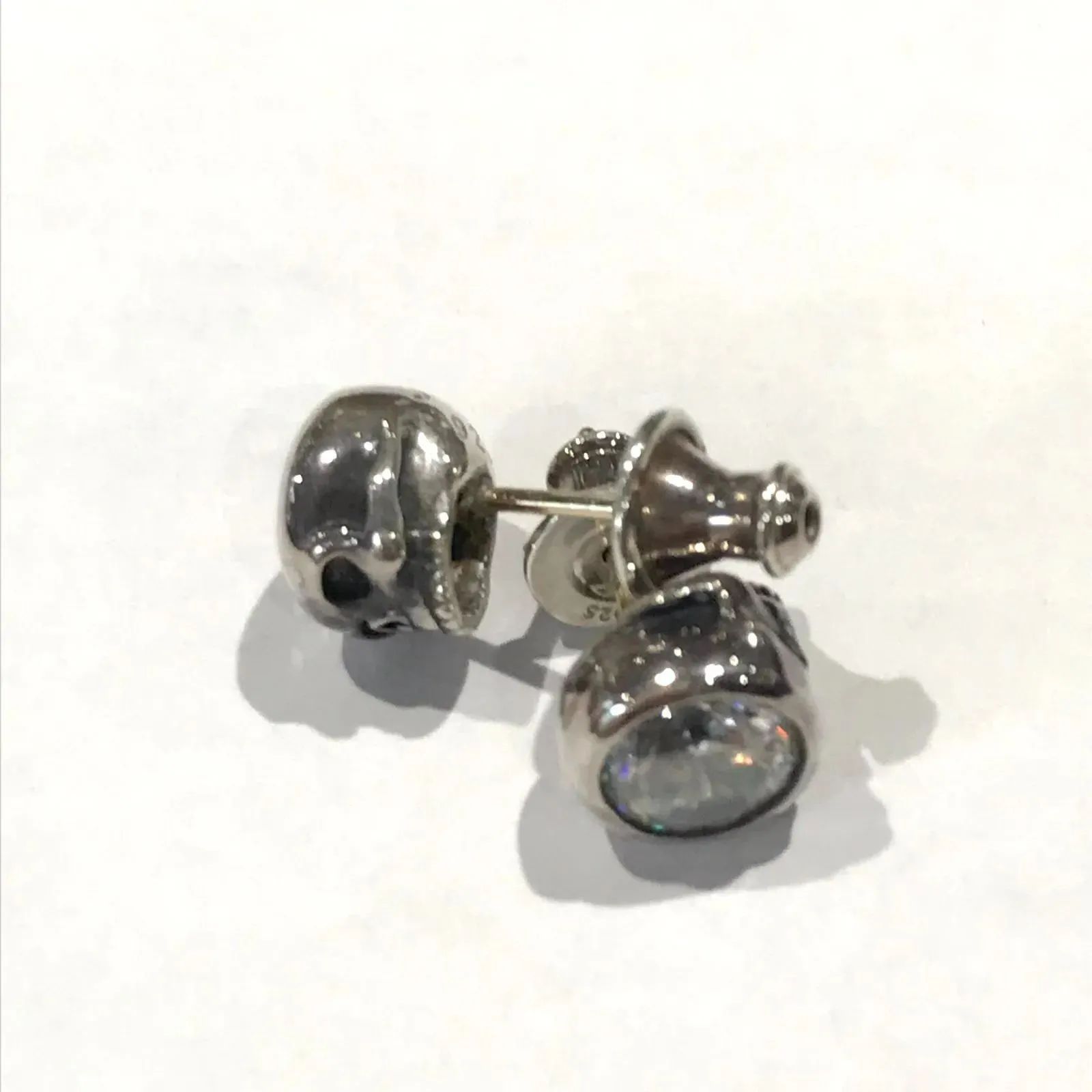 Justin Davis SECRET SKULLピアス/クリア ▽ジャスティンデイビス/Justin Davis 925 SECRET SKULL ピアス CLEAR