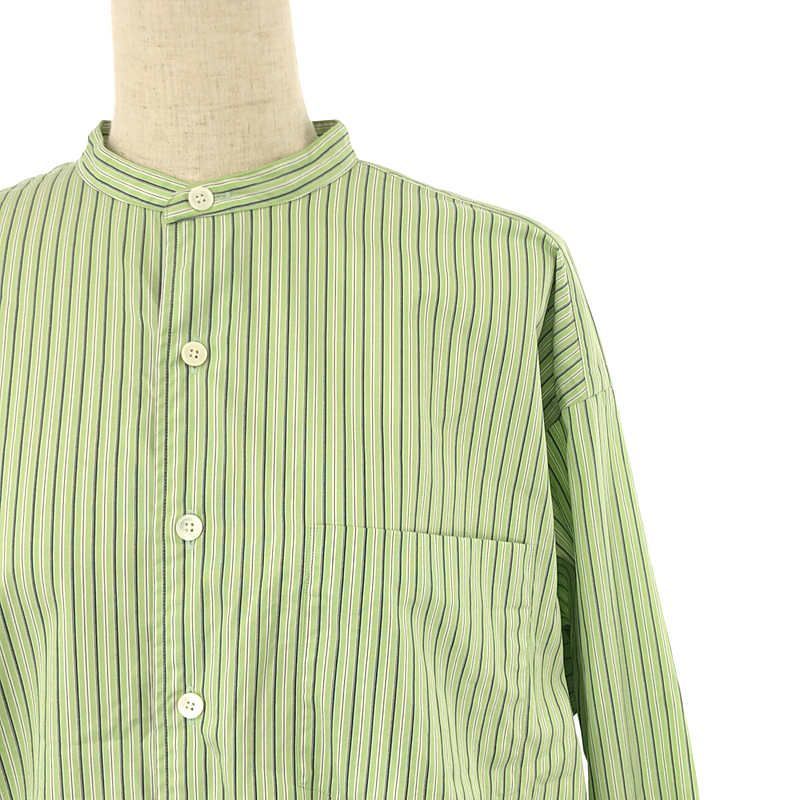 LENO / リノ | 2023SS | BAND COLLAR PULLOVER DRESS STRIPE