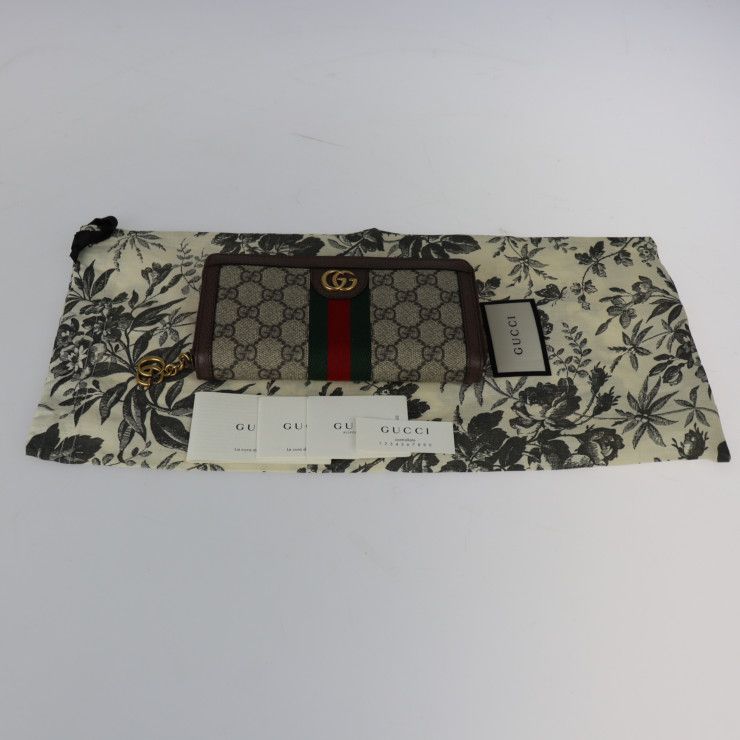 GUCCI グッチ オフィディア 長財布 604149 PVC レザー ベージュ