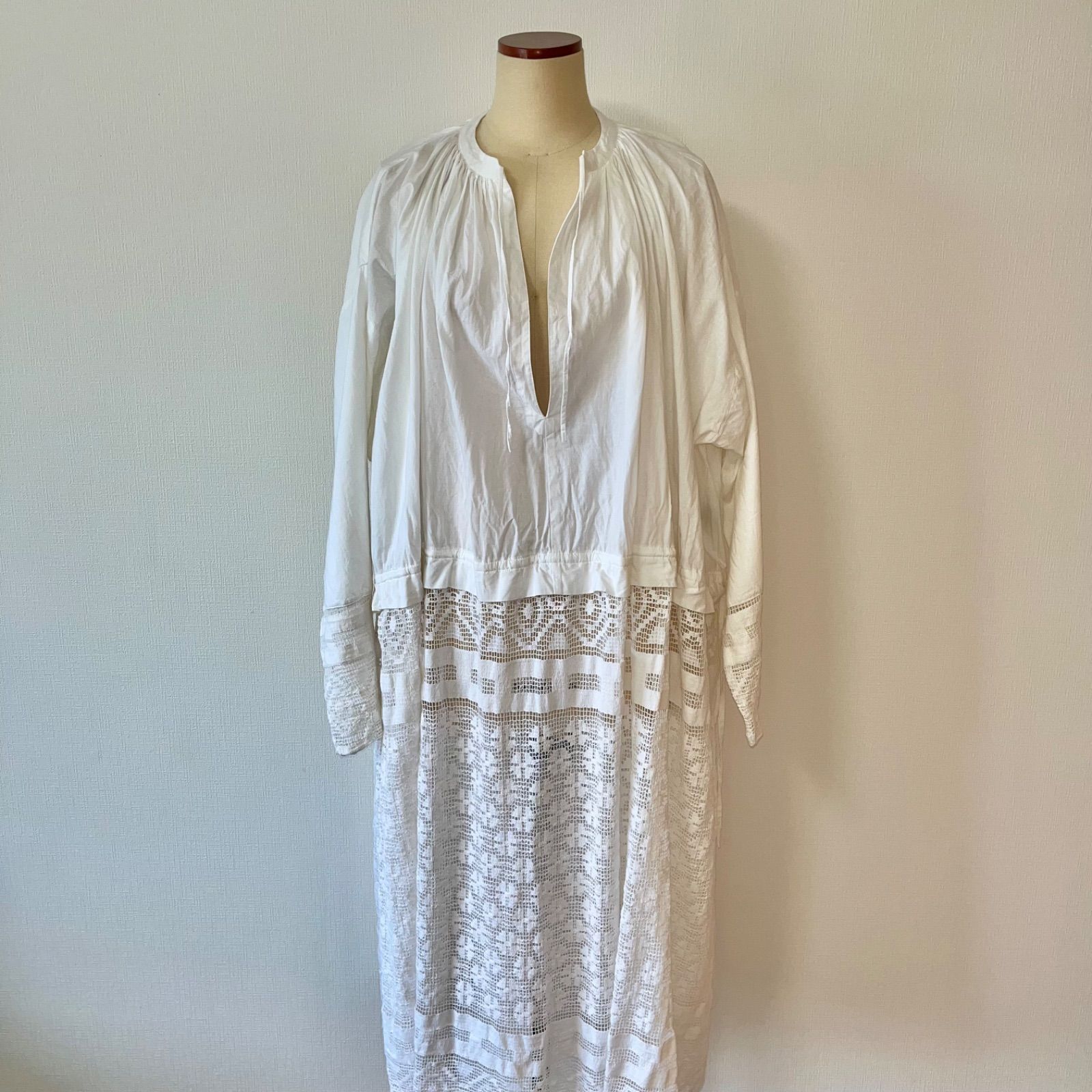 TODAYFUL チャーチレースドレス ホワイト 38 ロング レースワンピース  