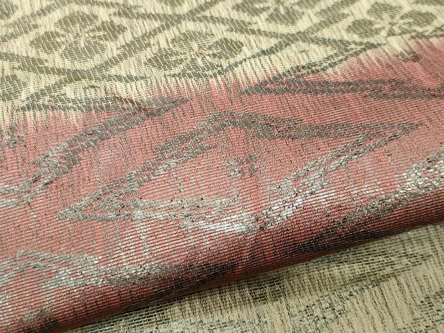 平和屋着物○極上 紋屋井関 御寮織 六通柄袋帯 横段菱花文 正絹 逸品