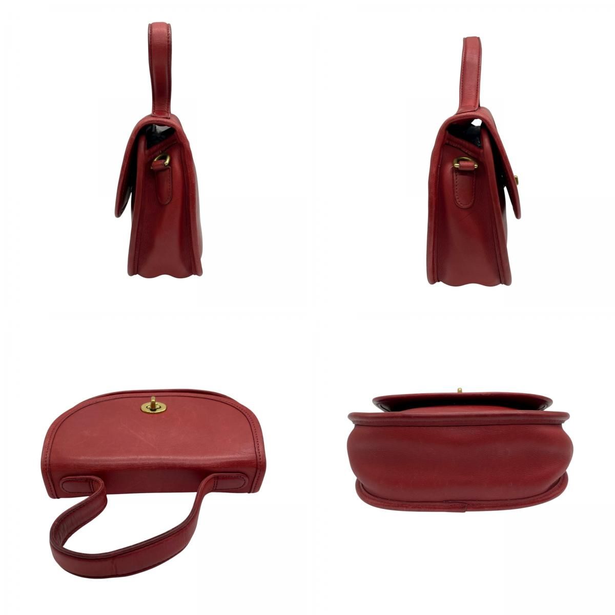 希少 COACH コーチ ショルダーバッグ ターンロック レザー 2WAY