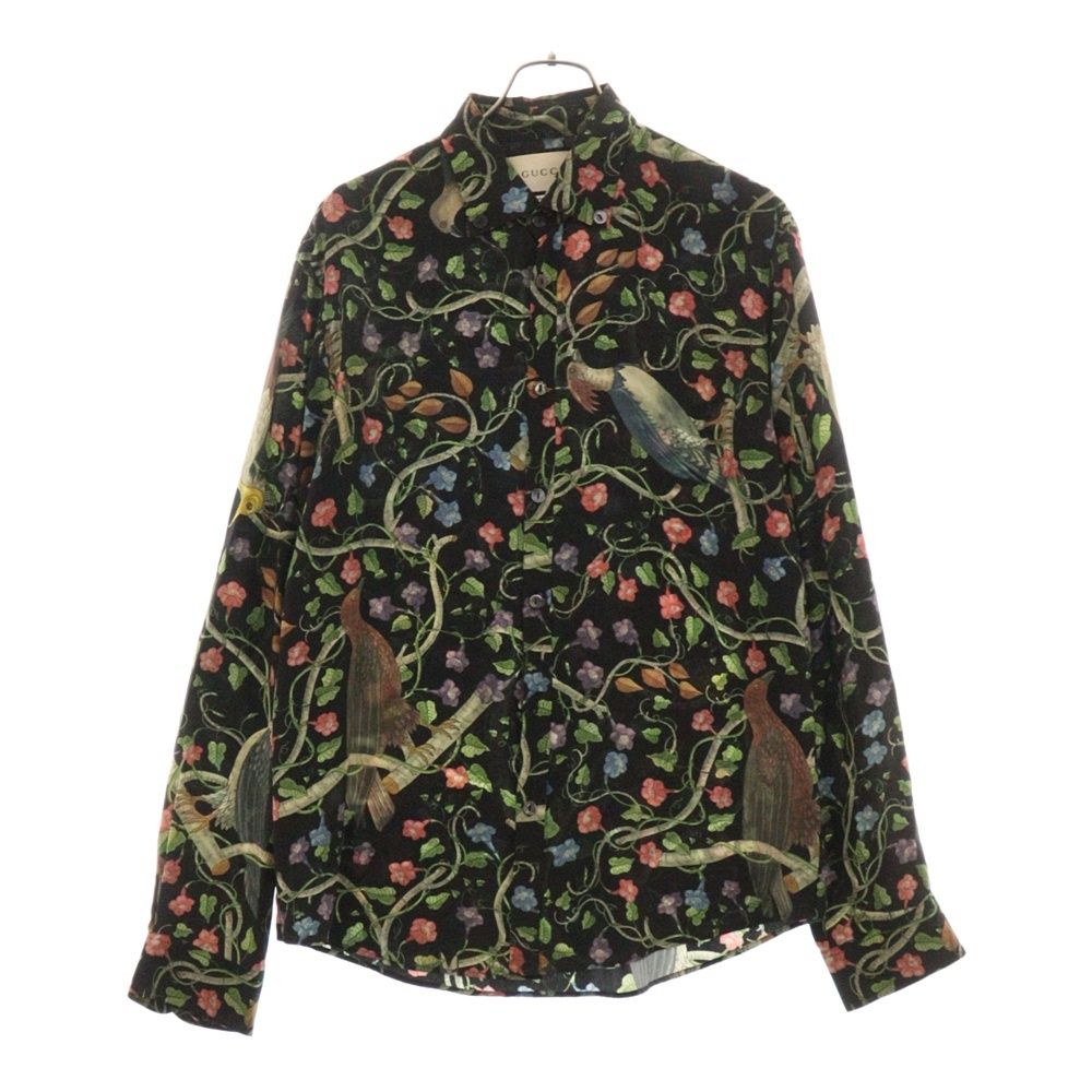GUCCI (グッチ) フローラル総柄 花柄 フラワープリント シルク