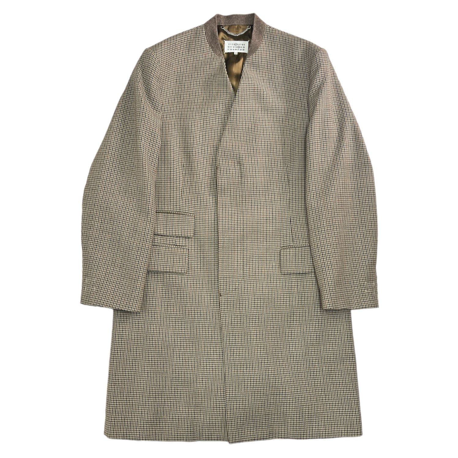 Maison Margiela 22AW Houndstooth Nocollar Coat - メルカリ