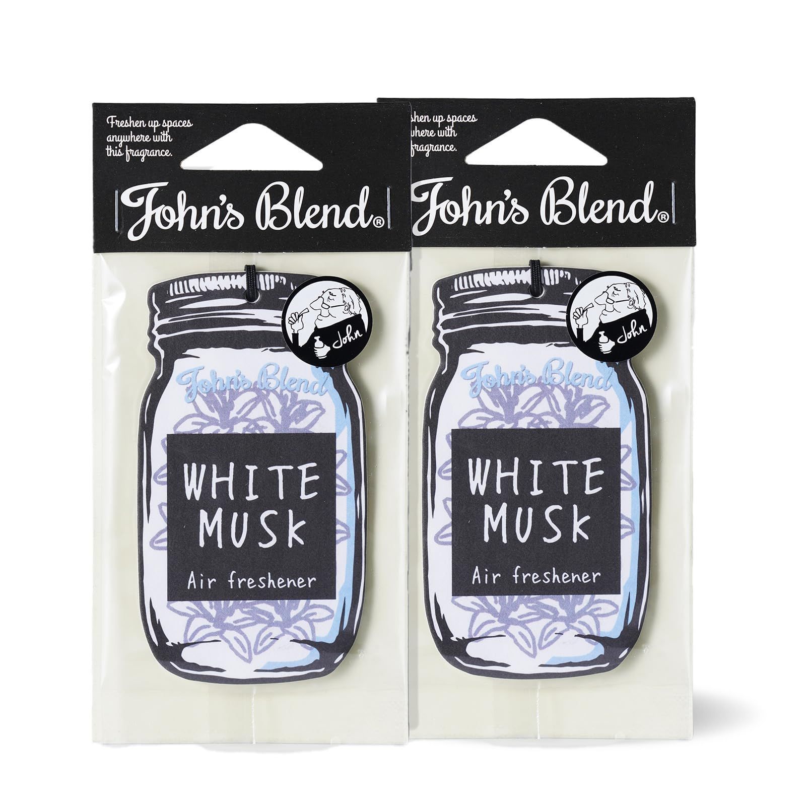 ルームフレグランス エアーフレッシュナー ペーパー Blend ジョンズブレンド ホワイトムスク 2枚セット John s 吊り下げ OA-JON-1-1
