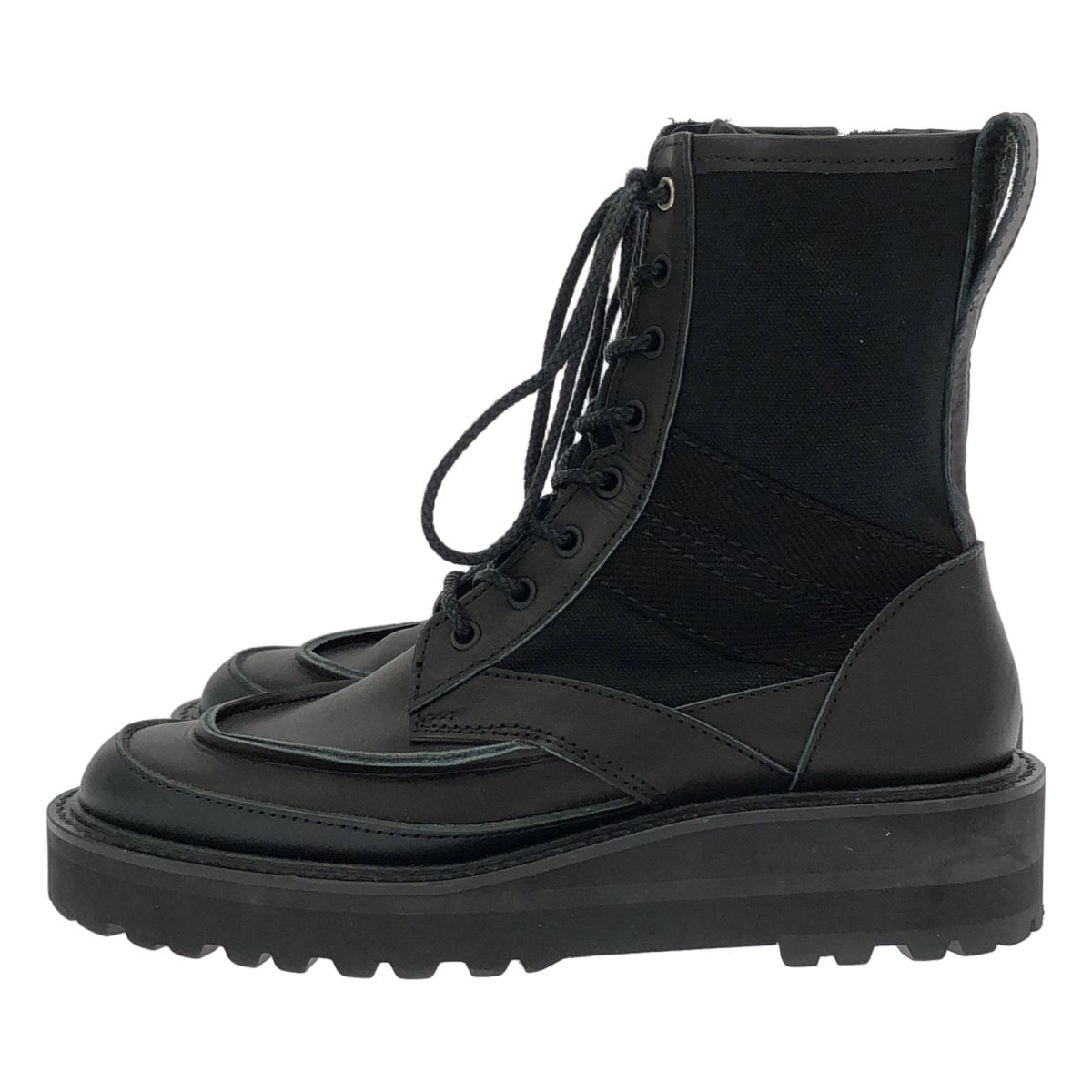 Y's ワイズ 24SS COTTON DUCK LEATHER COMBINATION MILITARY