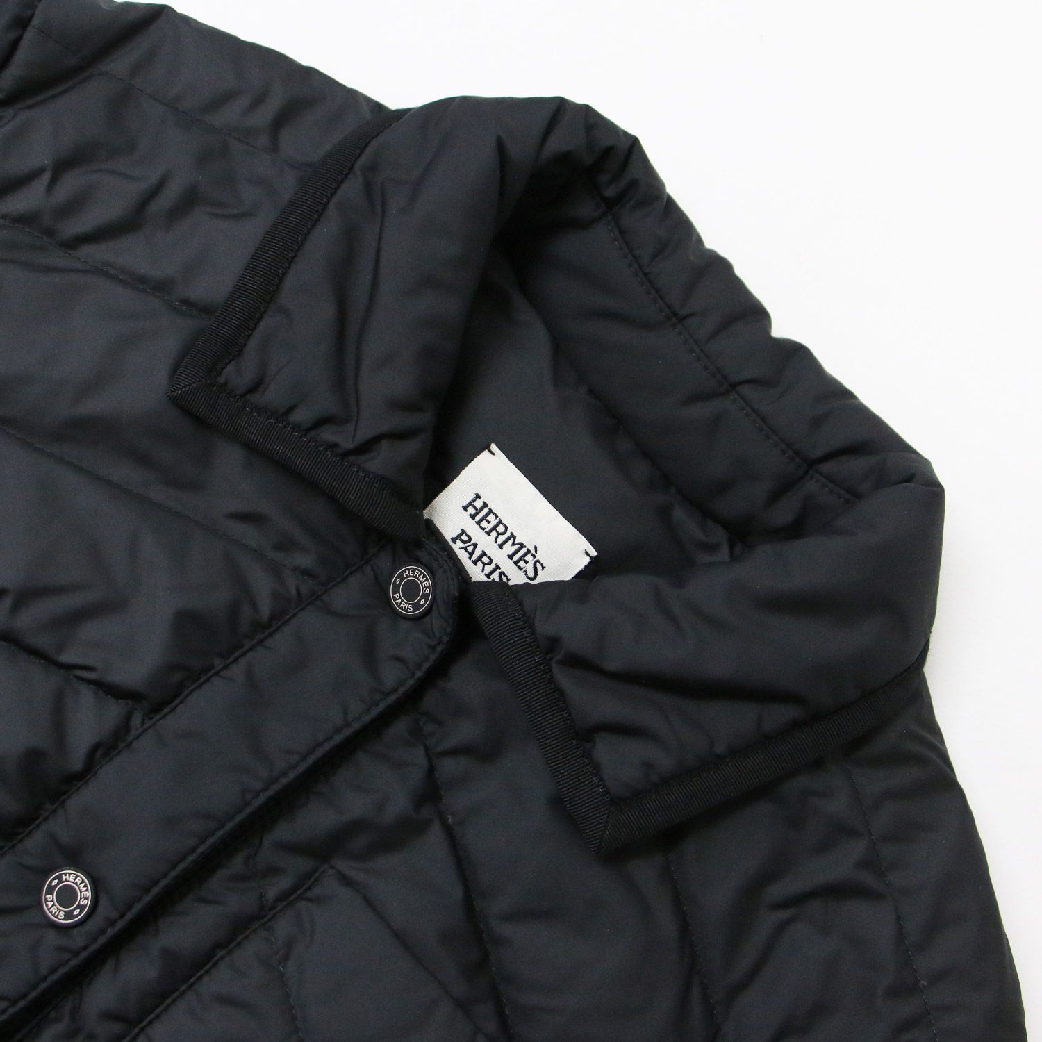 美品 HERMES エルメス ダウン ジャケット 23年秋冬 ブラック 黒 36(S