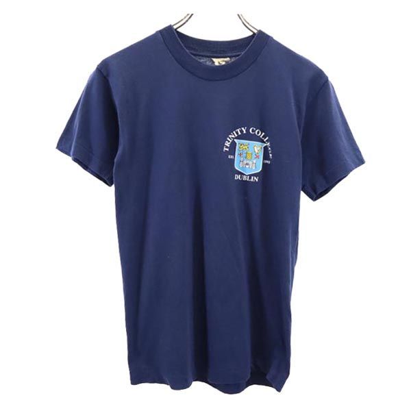スクリーンスターズ 90s オールド プリント 半袖 Tシャツ S 紺 SCREEN STARS メンズ 【中古】  【230620】 メール便可