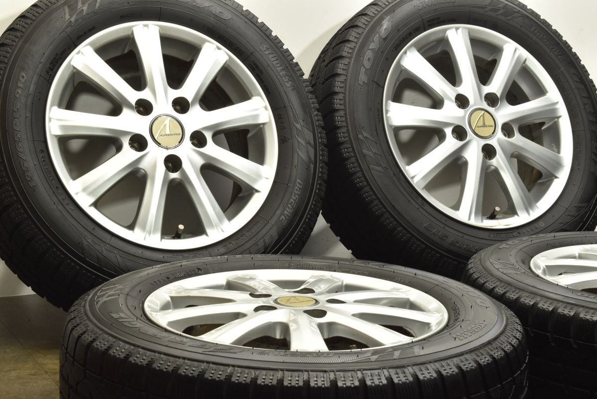 ノア ヴォクシー等に AIRBERG 15in 6J 53 PCD114.3 トーヨー オブザーブ ガリット GIZ 195 65R15 ステップワゴン セレナ