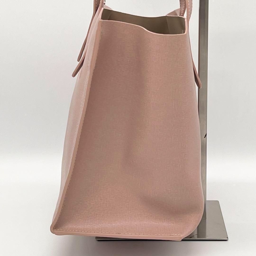 極美品　Furla(フルラ) サリー M レザー ピンクベージュ 極美品○フルラ サリー トートバッグ サフィアーノレザー ピンク