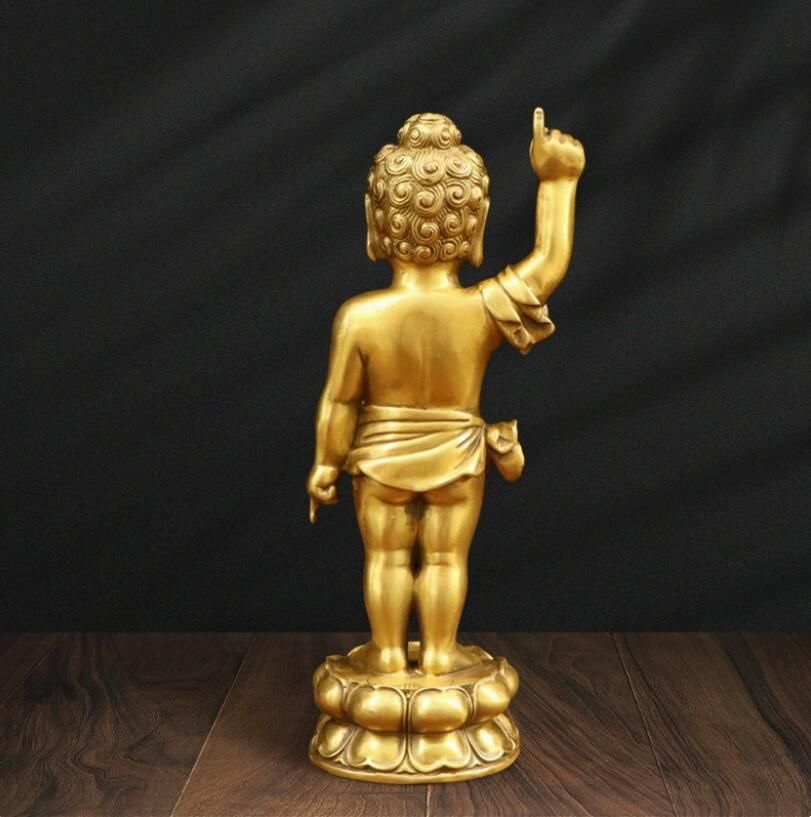 高品質仏像 釈迦誕生仏 銅製 立像 お釈迦様 置物 はなまつり 花祭り