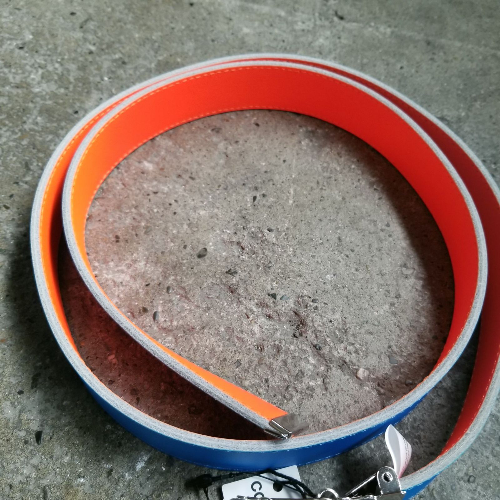 Wallet COMME des GARCONS Super Fluo Belt BLUE ORANGE ウォレット コムデギャルソン ガチャベルト ブルー オレンジ フランス製