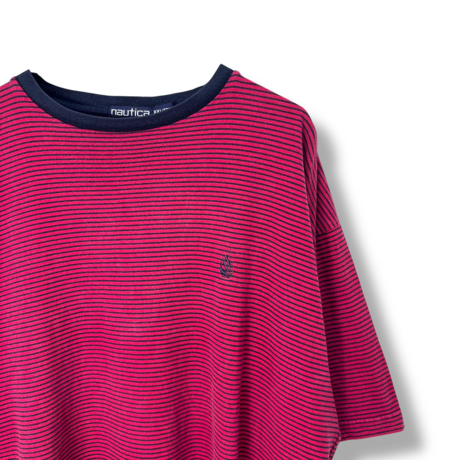 90s nautica Border T-Shirt Made in USA 【XXL】 90年代 ノーティカ 